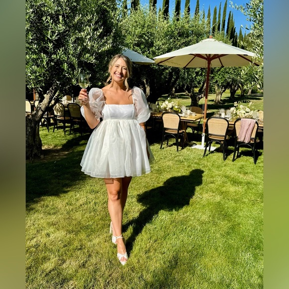 SELKIE Puff Dress White - Picture 4 of 4